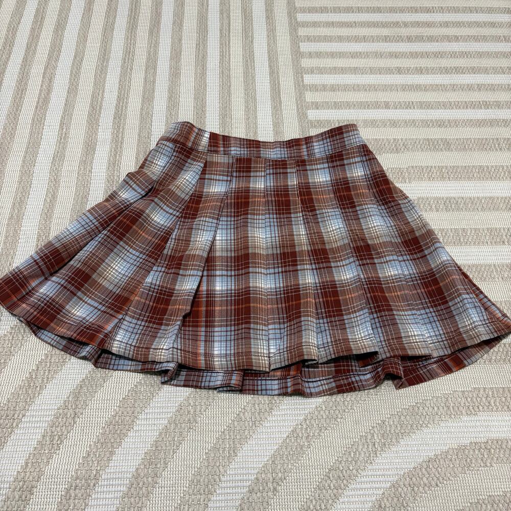 American Eagle Size 4 NWT Highest Rise Preppy Gingham Plaid Mini Skirt